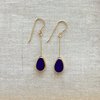 I. Ronni Kappos Petal Drop Earrings - Navy - Thumbnail 1