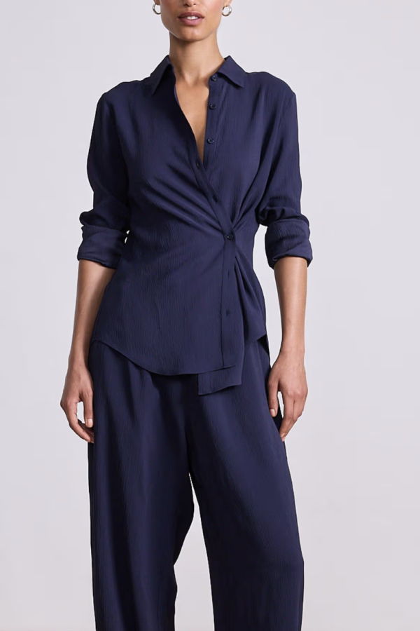Apiece Apart Sodi Wrap Button Up Top