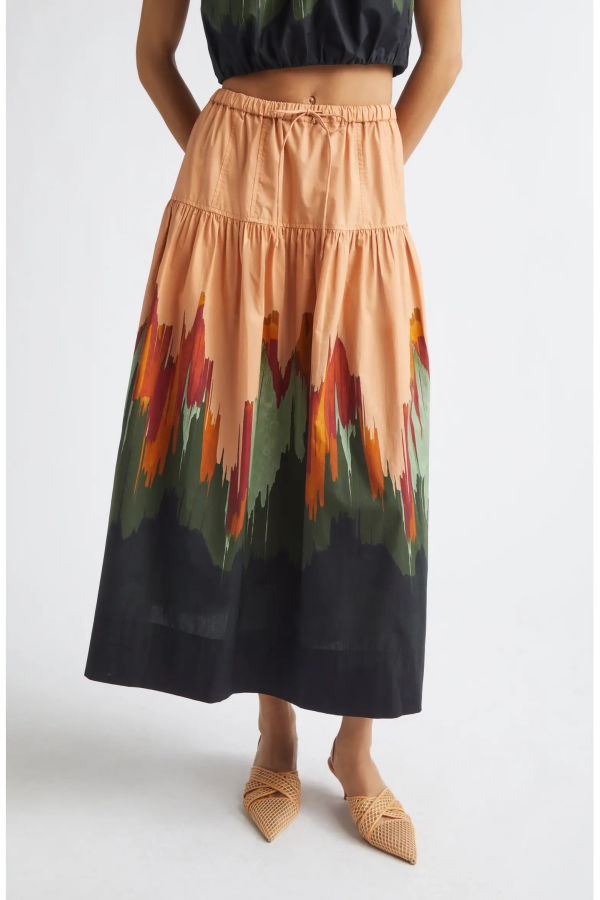 Ulla Johnson Theodora Cotton Skirt - Agate