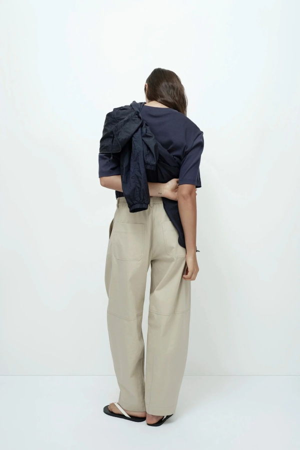 Mijeong Park Cotton Barrel Leg Pants