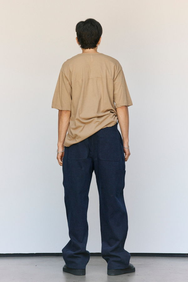MAN-TLE R20J6 Blue Sumi Organic Denim Jebok Pants - Blue