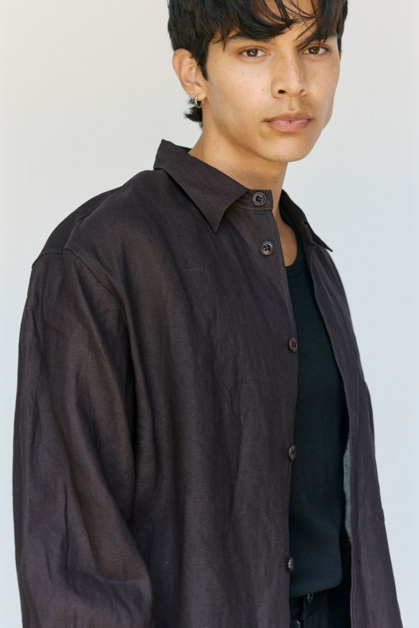 MAN-TLE R20S8 Humid Paper Gabardine Pocket Weather Shirt