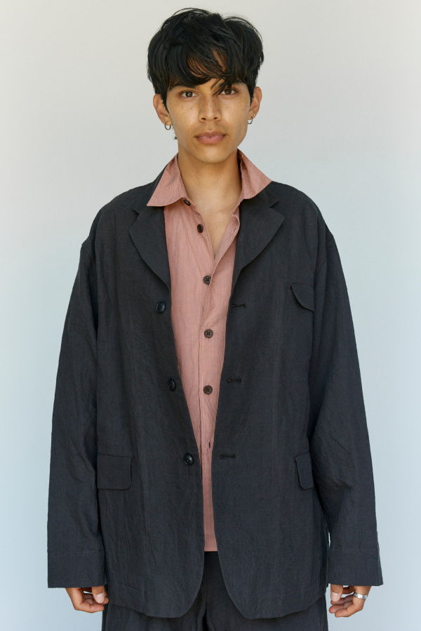 MAN-TLE R20Y4 Earth Linen Big Blazer