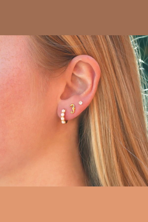 Kris Nations Opal Huggie Hoop Earrings