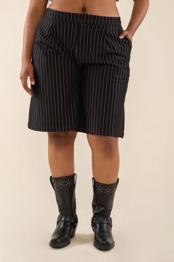 NLT Noah Pinstripe Long Shorts