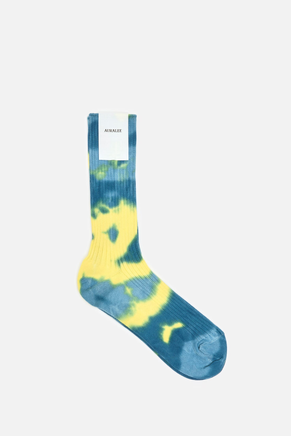 Auralee Giza High Gauge Tie-Dye Socks