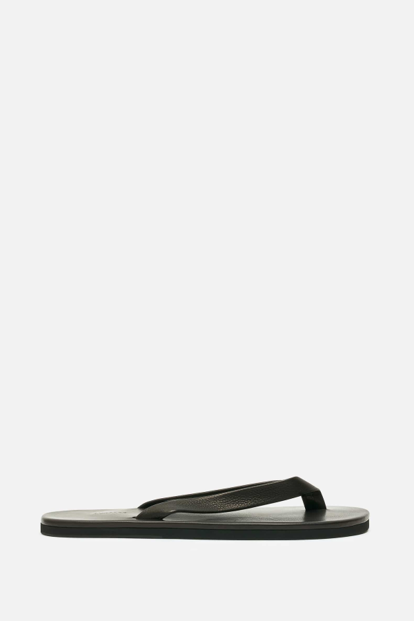 Auralee Soft Leather Flip-Flops