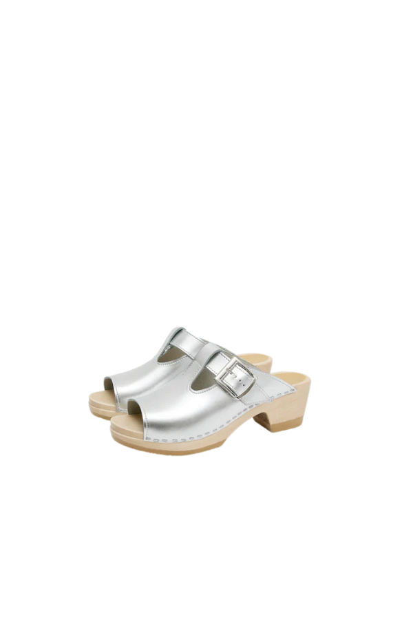 No.6 T-Strap Clog on Mid Heel
