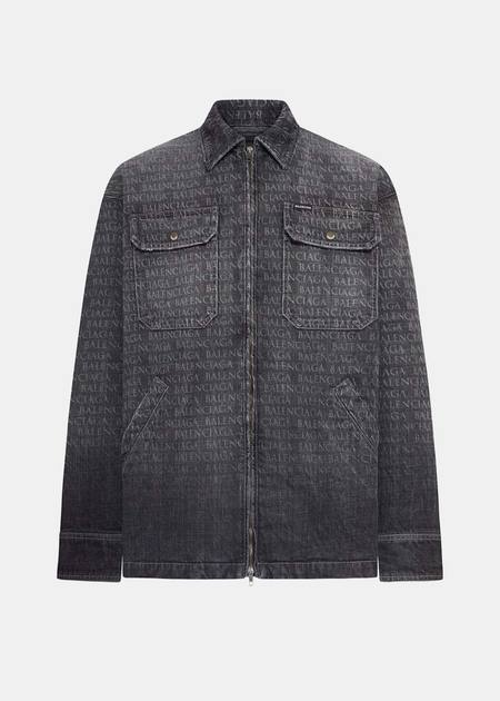 Balenciaga Leather BLNCG News 24/7 Jacket - Red | Garmentory