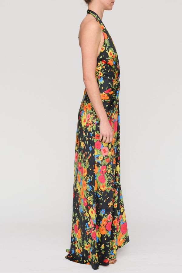 A.L.C. Mabel Gown - Black/Persimmon