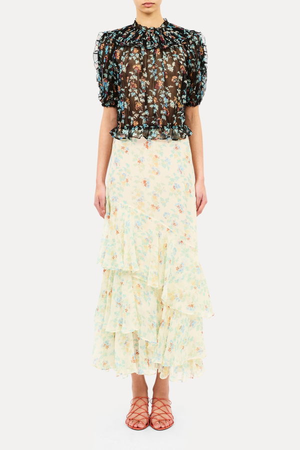 Ulla Johnson Solenne Silk Top - Nightshade