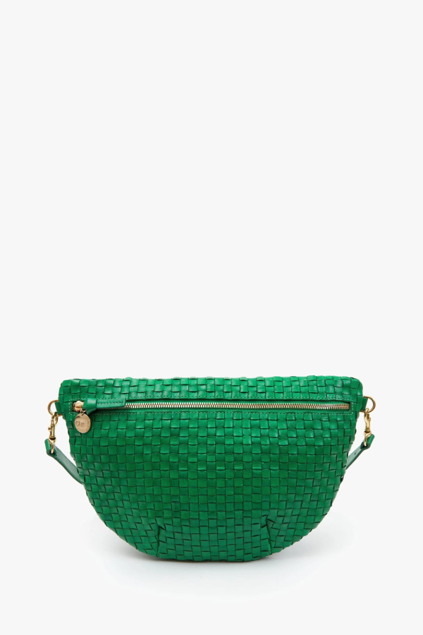 Clare V. Grande Fanny Woven Checker Belt Bag