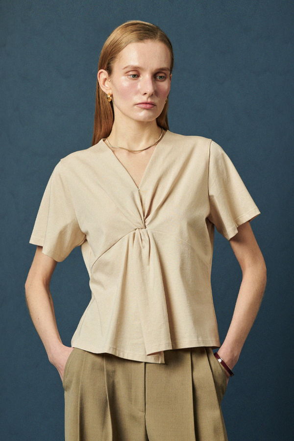 Maison De Ines Front Drape Top