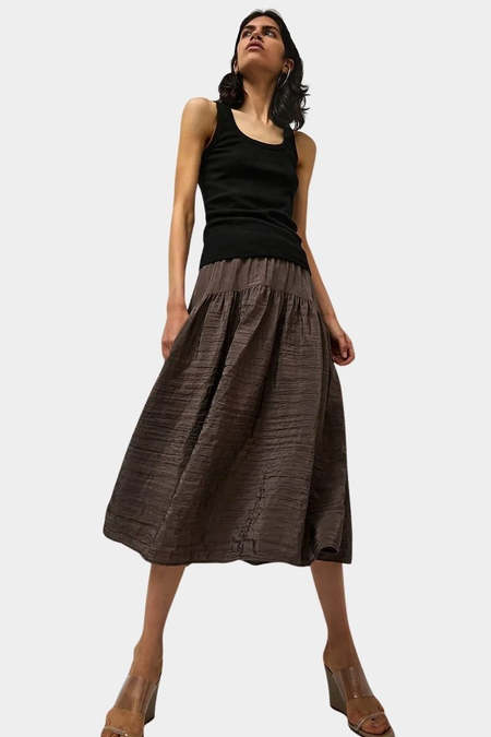DIESEL O-Venus Midi Skirt - Burgundy | Garmentory