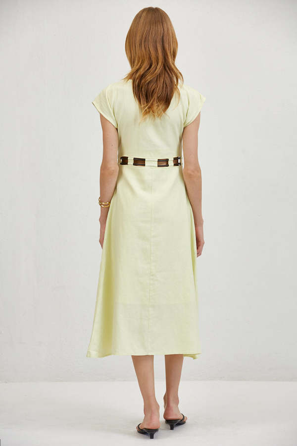 a ren linen dress a. Rosina RQ8175B Simple A Line Wedding Size:XS (2/4) Do Not Iron You
