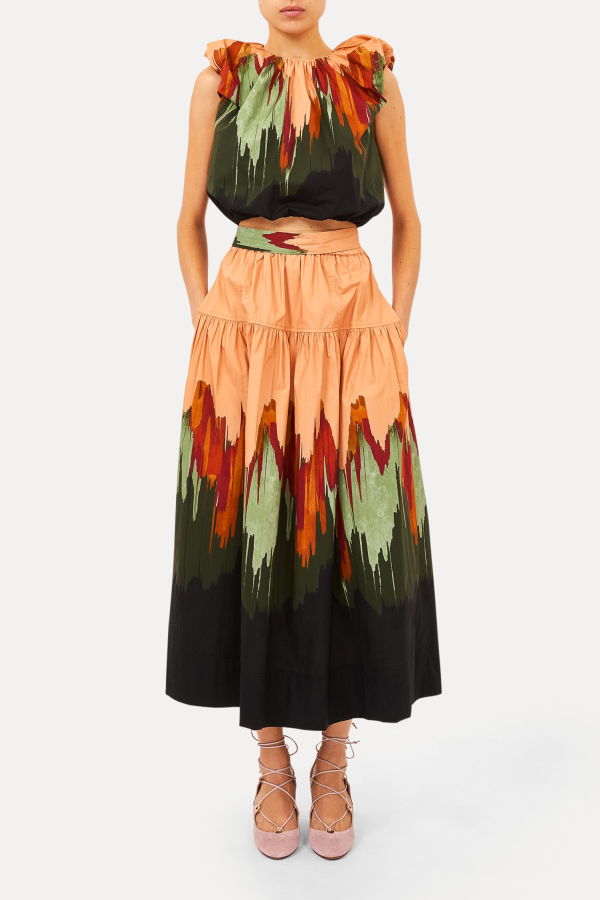 Ulla Johnson Theodora Cotton Skirt - Agate