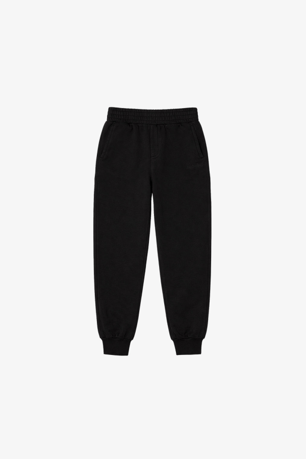 KIDS Hahaha Organic Cotton Essential Joggers - Black