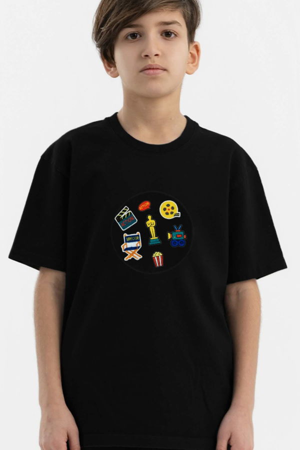 KIDS Hahaha Organic Cotton Customizable Tee - Black