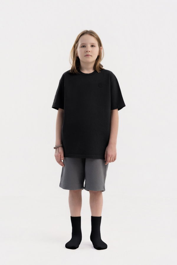 KIDS Hahaha Organic Cotton Essential Tee - Black