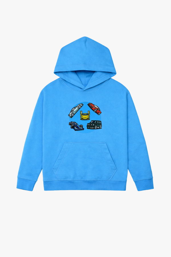 KIDS Hahaha Organic Cotton Customizable Hoodie - Blue