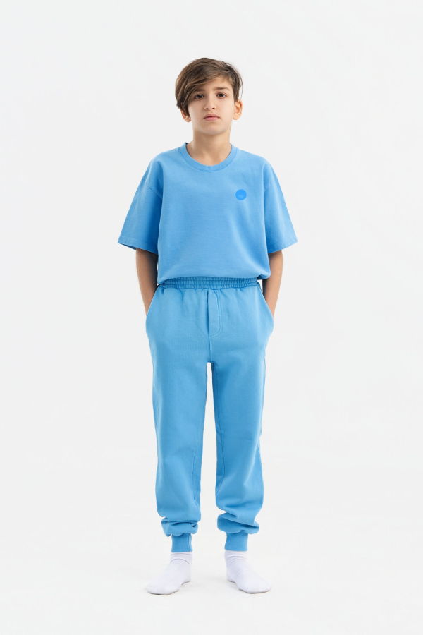 KIDS Hahaha Organic Cotton Joggers Essential - Blue