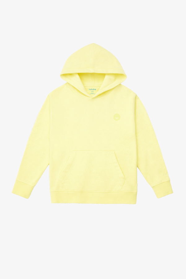 KIDS Hahaha Organic Cotton Essential Hoodie - Light Yellow