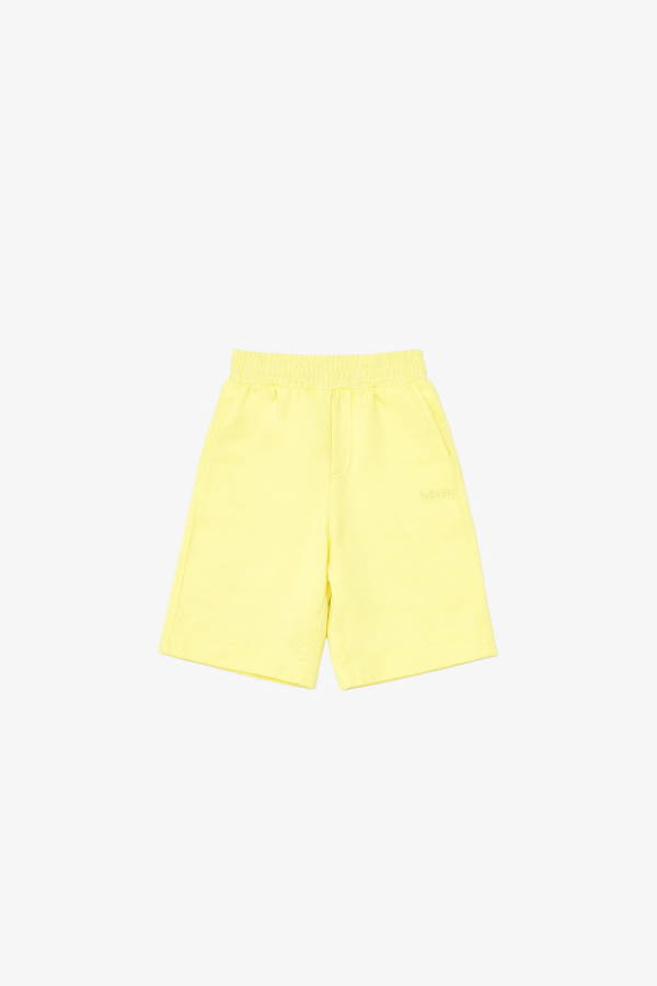 KIDS Hahaha Organic Cotton Essential Shorts - Light Yellow
