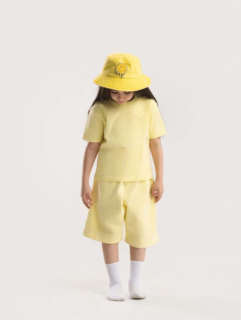 KIDS Hahaha Organic Cotton Customizable Tee - Light Yellow