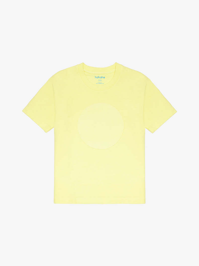 KIDS Hahaha Organic Cotton Customizable Tee - Light Yellow
