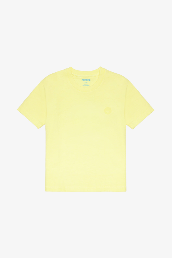 KIDS Hahaha Organic Cotton Essential Tee - Light Yellow