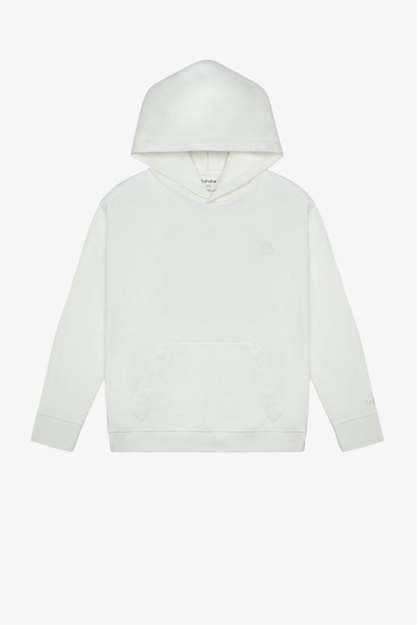 KIDS Hahaha Organic Cotton Essential Hoodie - Off-White