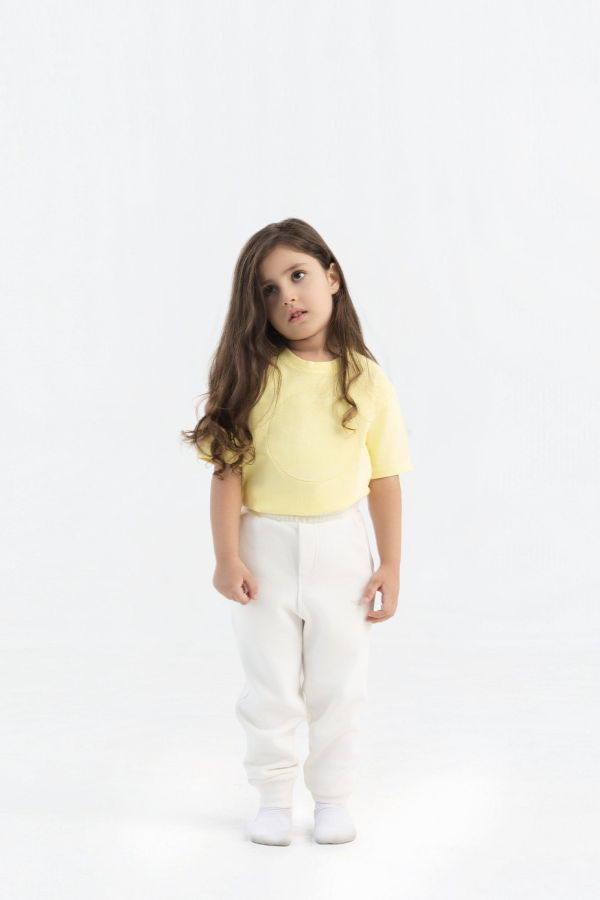 KIDS Hahaha Organic Cotton Essential Joggers - Off-White