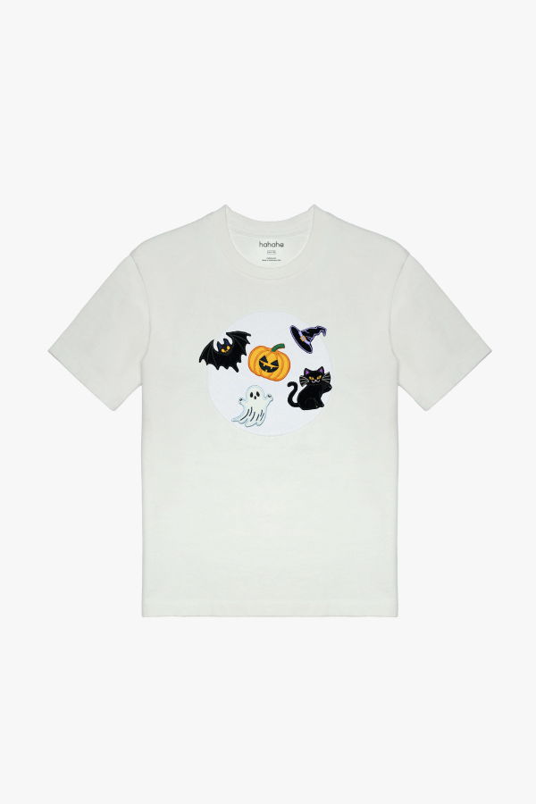 KIDS Hahaha Organic Cotton Customizable Tee - Off-White