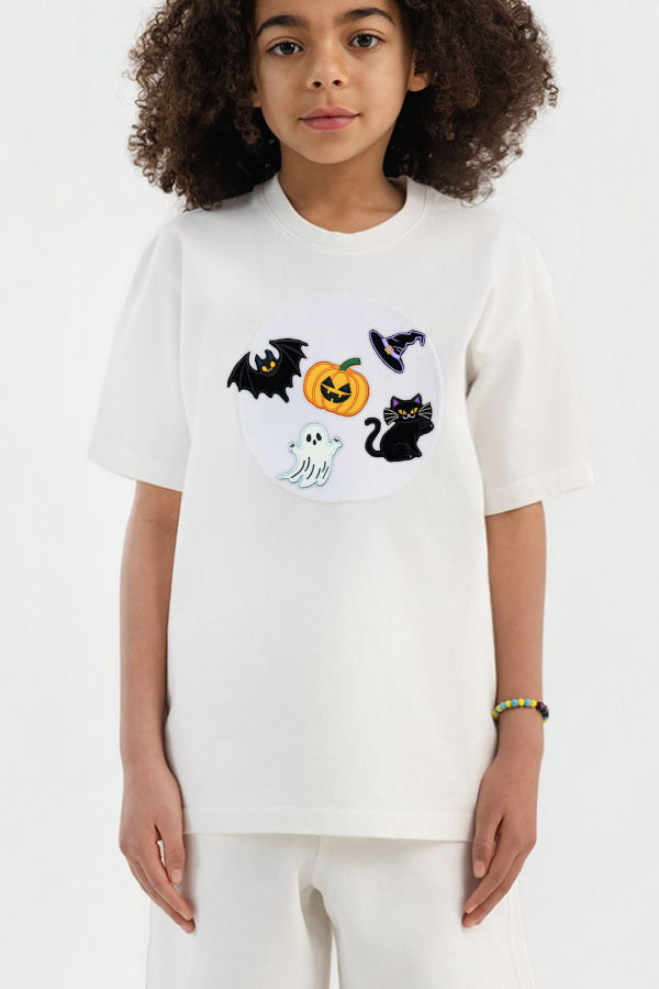 KIDS Hahaha Organic Cotton Customizable Tee - Off-White