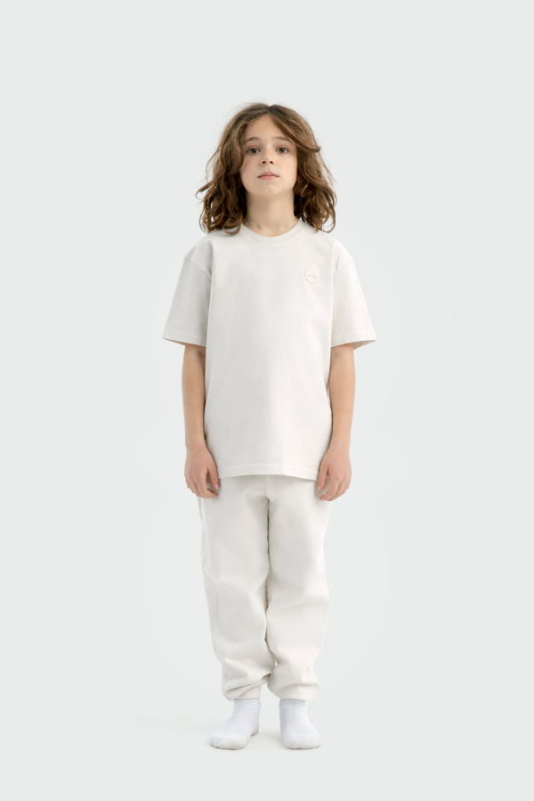 KIDS Hahaha Essential Organic Cotton Tee - Off-White