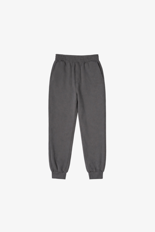 KIDS Hahaha Organic Cotton Essential Joggers - Stone Grey