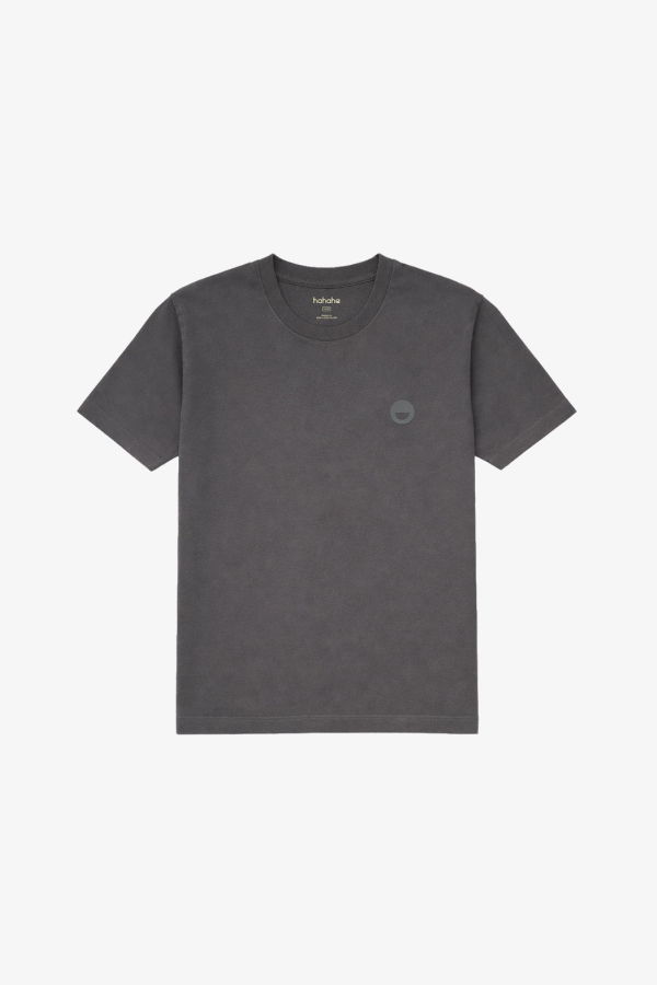 KIDS Hahaha Organic Cotton Essential Tee - Stone Grey