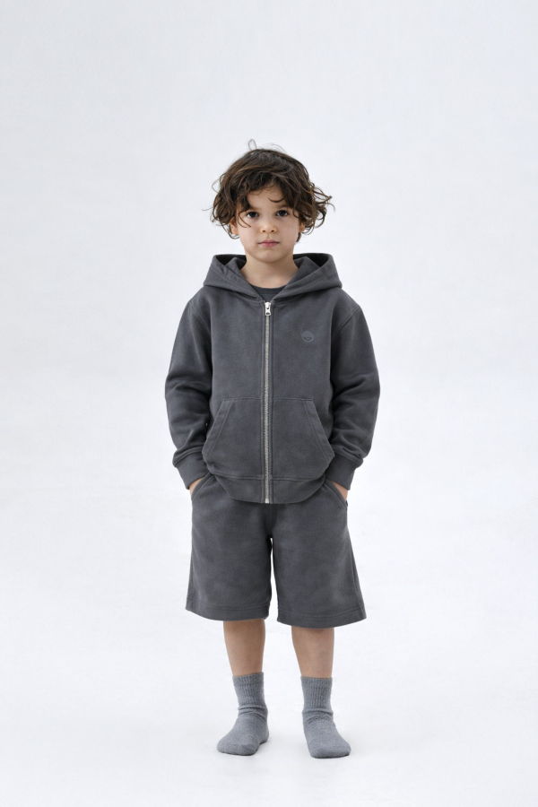 KIDS Hahaha Organic Cotton Zip-Up Jacket Essential