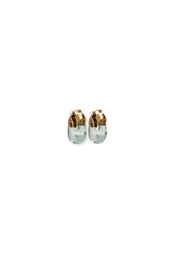 Lizzie Fortunato Mini Organic Hoops - Aqua