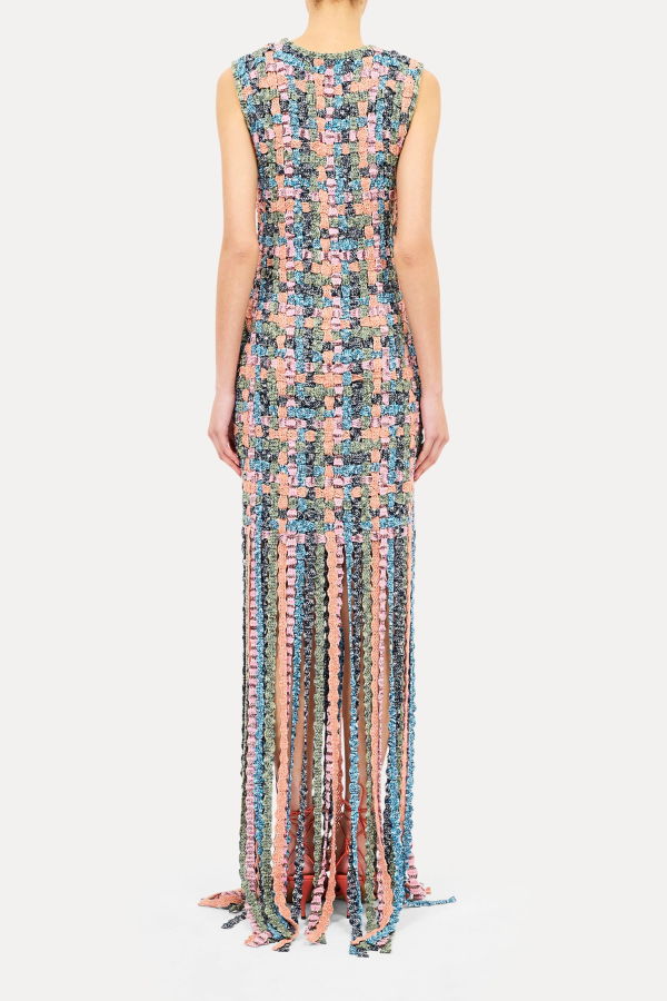 Ulla Johnson Alexis Knit Dress with Fringe - Sunweave