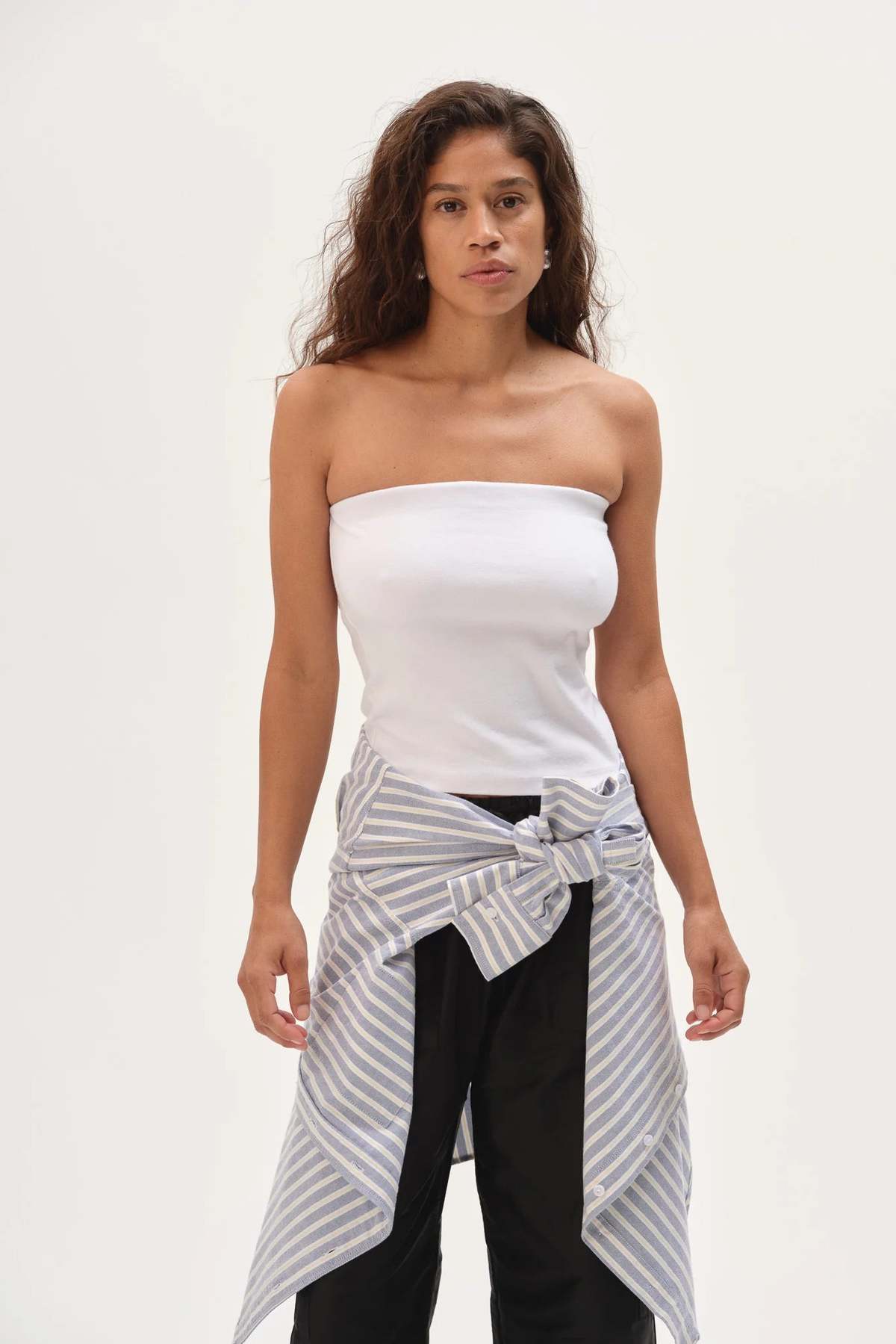 Donni. The Baby Rib Tube Top - Powder - Image 3 of 4