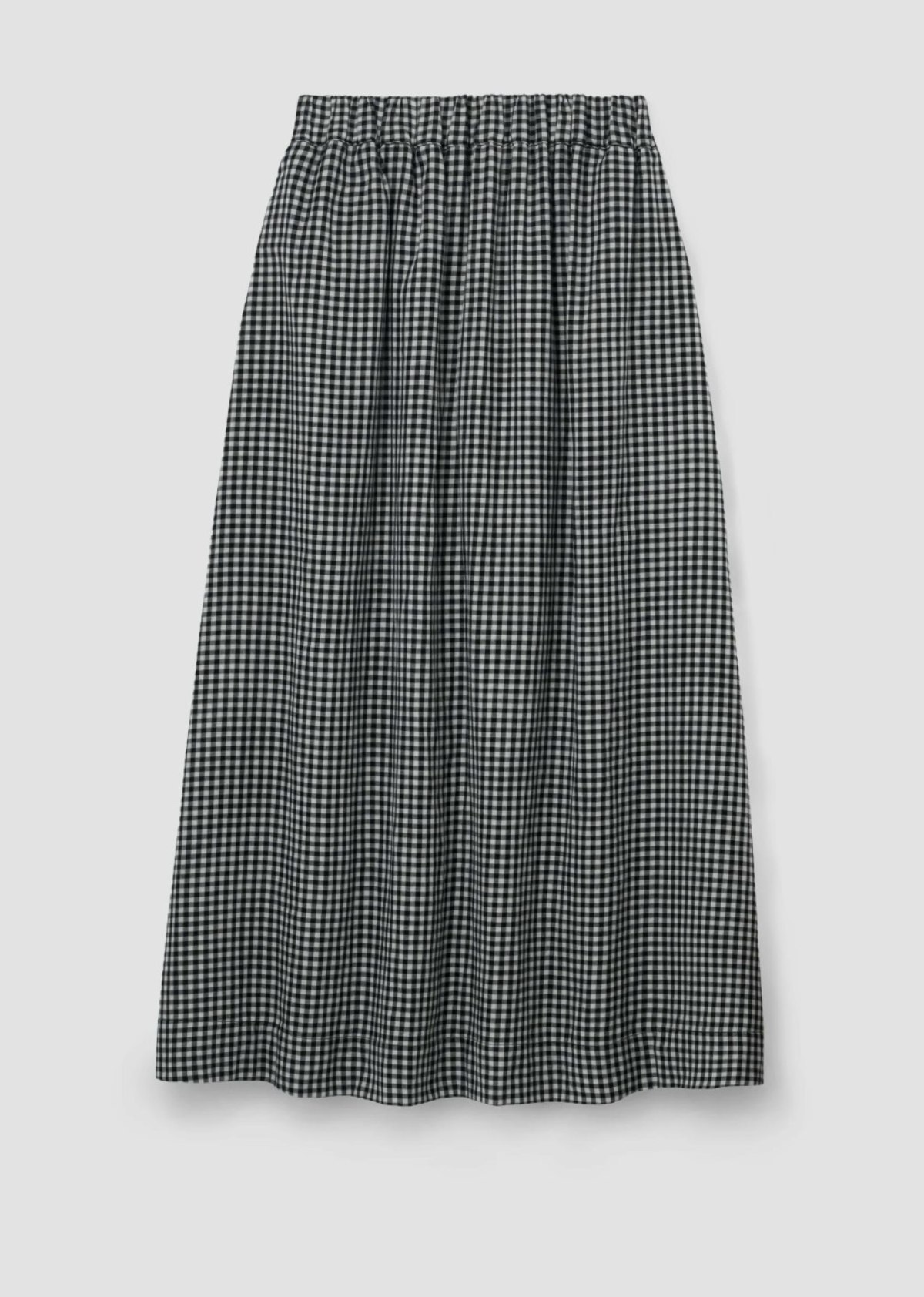 GOLDIE Cay Organic Cotton Double Gauze Skirt - Monochrome Gingham - Image 3 of 3