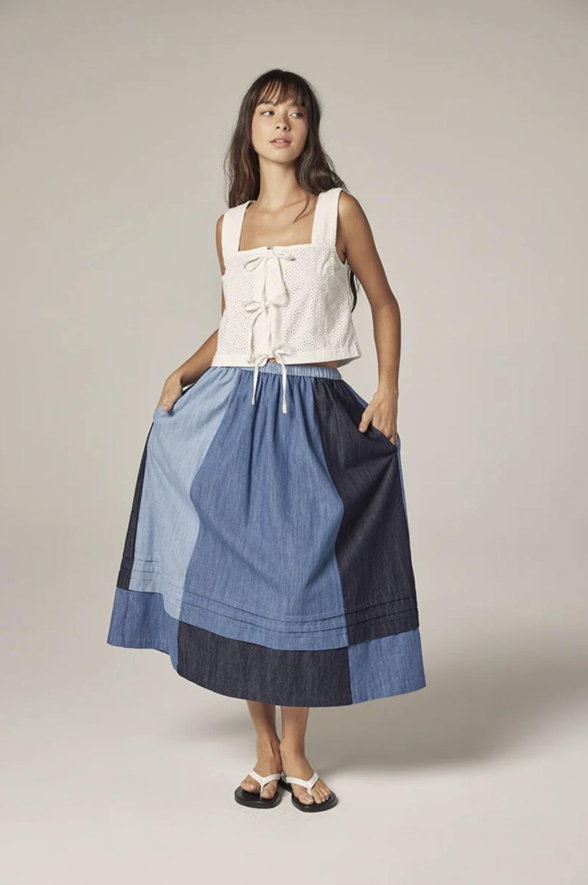 Amente Panel Midi Skirt - Image 3 of 4