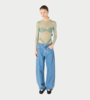 MARINE SERRE Denim Barrel Jeans - Light Blue - Thumbnail 2