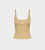MARINE SERRE Moon Logo Ribbed Jersey Cropped Tank Top - Thumbnail 1