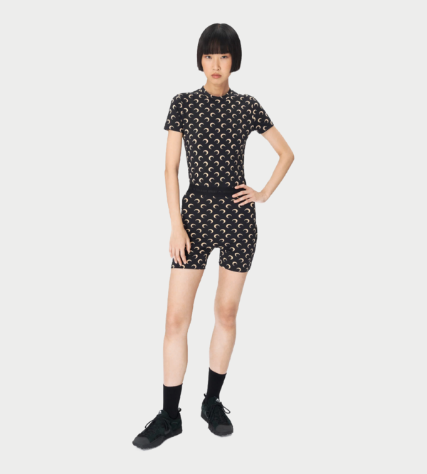 MARINE SERRE Moon Printed Jersey Biker Shorts