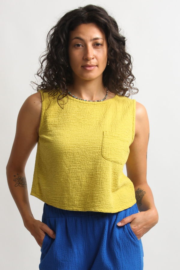 Gravel & Gold Lupine Tank - Mango