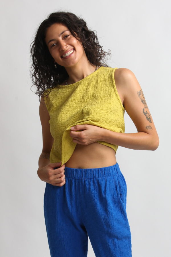 Gravel & Gold Lupine Tank - Mango