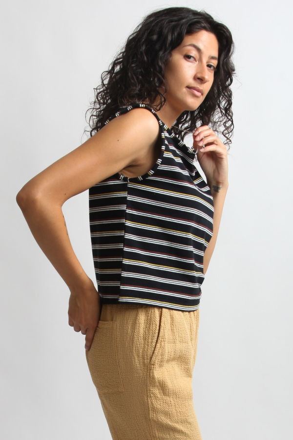 Gravel & Gold Lyon Tank - Byway Stripe