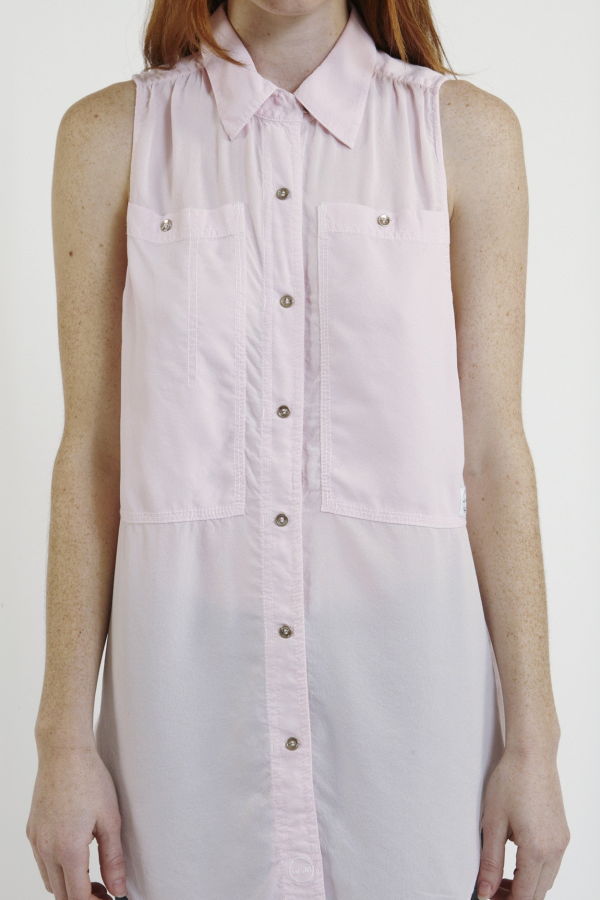 L.F.Markey Oscar Silk Workshirt - Light Pink